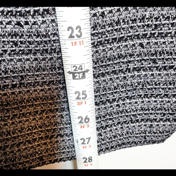 EXPRESS BLAZER L BLACK WHITE TEXTURED METALLIC DOUBLE BREASTED NOVELTY BUTTON - Picture 10 of 14